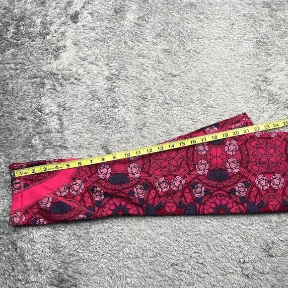 Lululemon Run Inspire Crop Legging Prisma Guava Lava Rose Print - Picture 10 of 11